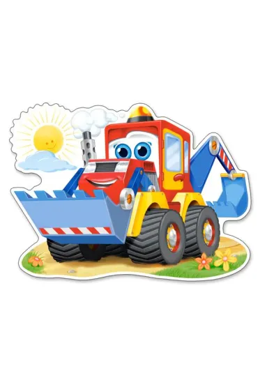 Puzzle 12 el. Zabawna koparka Castorland