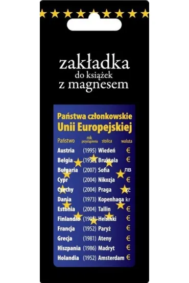 Kukartka Zak�adka magnetyczna Pa�stwa cz�onkowskie Unii Europejskiej ZK-071