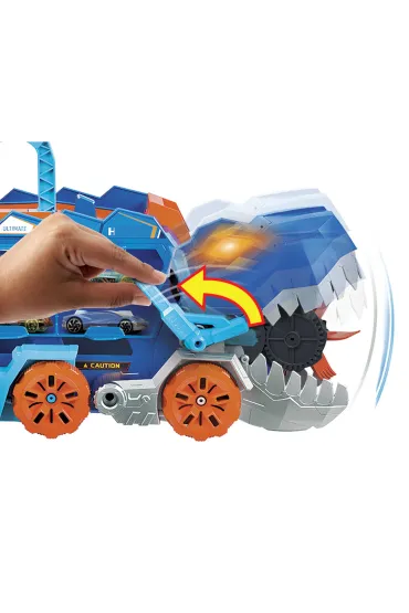Hot Wheels. City T-Rex Mega Transporter Zestaw HNG50 Mattel