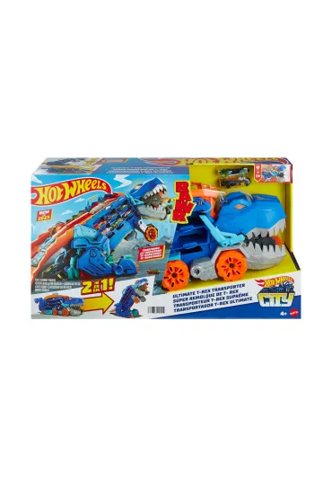 Hot Wheels. City T-Rex Mega Transporter Zestaw HNG50 Mattel
