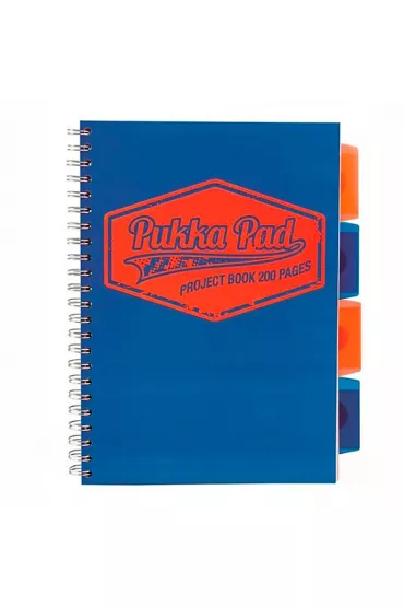 Koozeszyt B5 Pukka Pad Project Neon Blue kartka 100 kartek