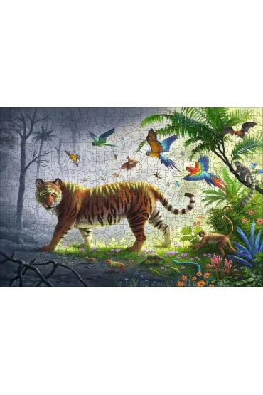 Puzzle drewniane 500 el. Tygrys Ravensburger