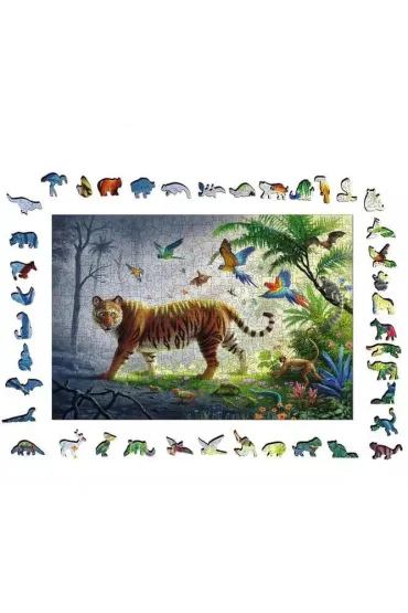 Puzzle drewniane 500 el. Tygrys Ravensburger