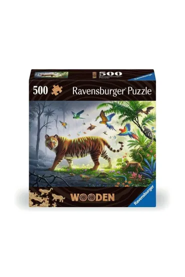 Puzzle drewniane 500 el. Tygrys Ravensburger