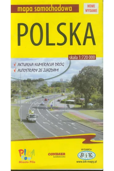 Mapa samochodowa Polska 1:720 000