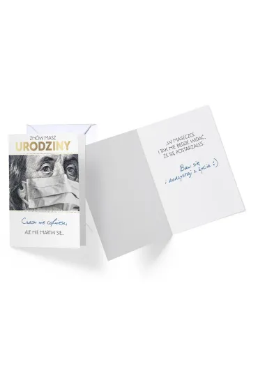 Kukartka Karnet B6 PP-2177 Urodziny maseczka