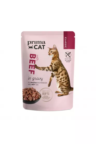 PrimaCat Classic Karma mokra dla kot�w Wo�owina w sosie 85 g