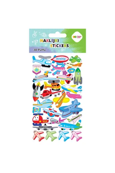 Happy Color Naklejki 3D PUFFY-Aircraft 10x20cm
