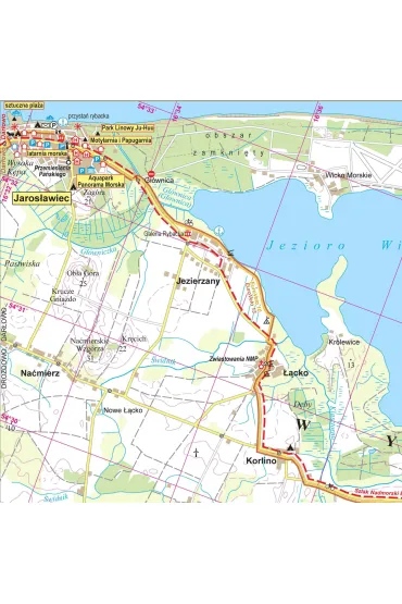 Mapa turystyczna Wybrze�e Ba�tyku 3 Jaros�awiec Ustka �eba 1:50 000