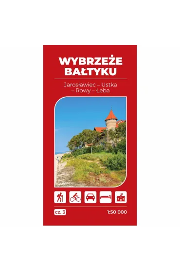 Mapa turystyczna Wybrze�e Ba�tyku 3 Jaros�awiec Ustka �eba 1:50 000
