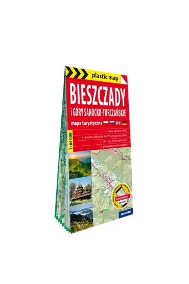 Bieszczady i G�ry Sanocko-Turcza�skie mapa turystyczna 1: 65 000 foliowana 2024
