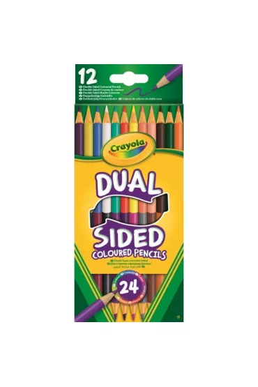 Crayola Dwustronne kredki o��wkowe 24 kolor�w