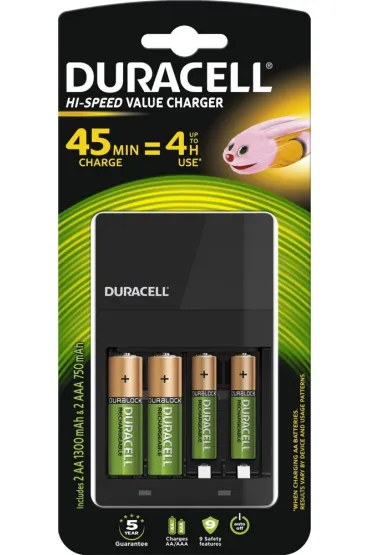 �adowarka do baterii CEF14 z akumulatorkami 2AA 2AAA DURACELL CEF14