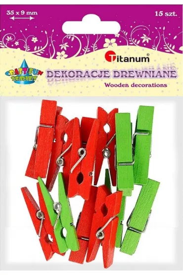 Titanum Klamerki drewniane 35 x 9 mm