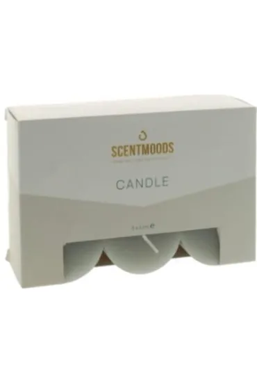 ScentMoods Rustykalna �wieca w kolorze Grey 5x5cm 6 szt.