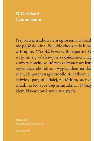 Campo Santo - Winfried Sebald