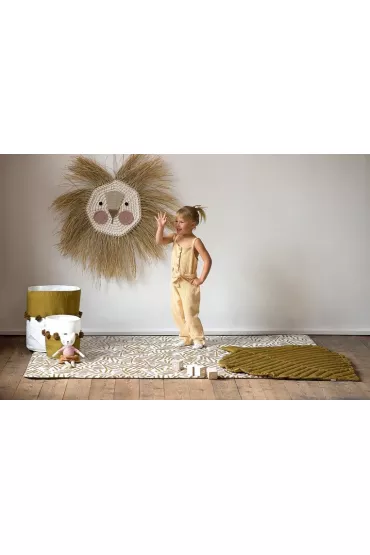 Toddlekind Mata do zabawy z baweny organicznej w ksztacie licia Leaf Mat Sand Castle