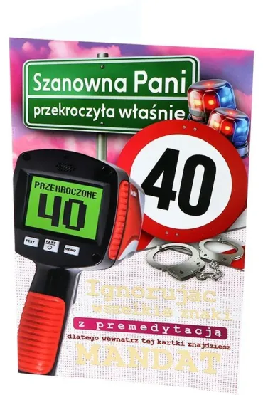 Yeku Karnet Urodziny 40