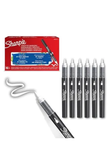 Sharpie Markery akrylowe bia�e 6 szt.