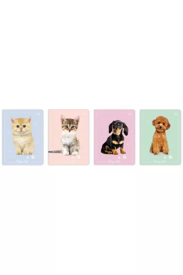 Interdruk Zeszyt A5 Puppy Sign trzy linie 16 kartek 20 szt.