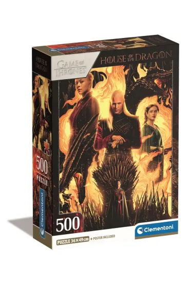 Puzzle 500 el. Compact House of The Dragon Clementoni