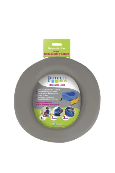 Potette Plus Wk�ad sk�adany silikonowy na nocnik szary