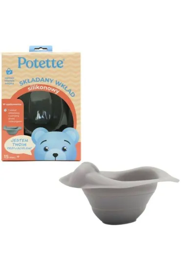 Potette Plus Wk�ad sk�adany silikonowy na nocnik szary