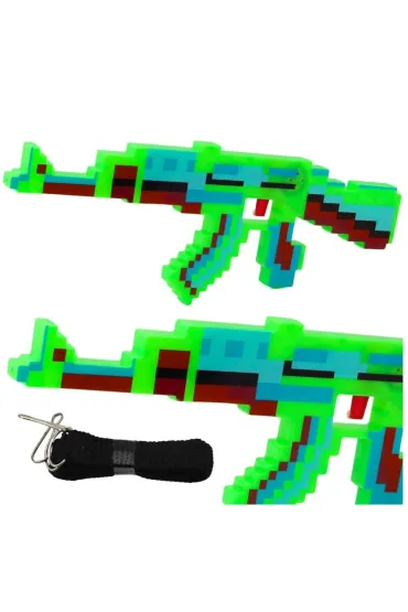 Karabin pikselowy ze �wiat�em i d�wi�kiem 39cm LeanToys