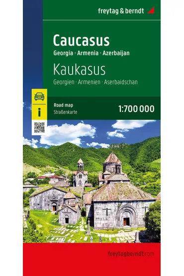 Mapa Kaukaz Gruzja Armenia Azerbejd�an 1:700 000