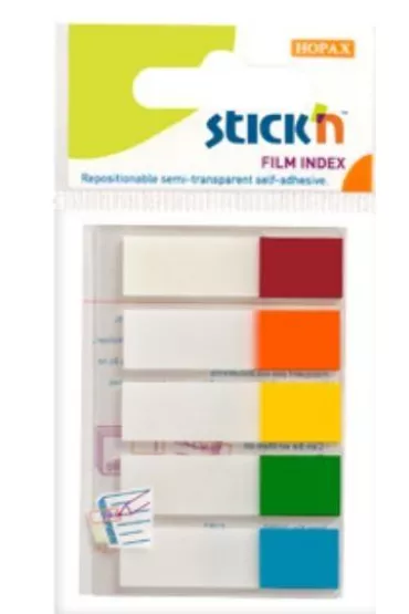 Stickn Zak�adki indeksuj�ce samoprzylepne mix 5 kol. neon