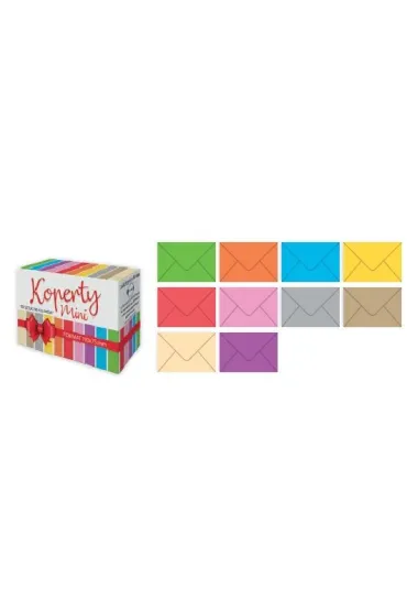 Koperty kolorowe mini 110x76 Pol-Mak 100 szt.