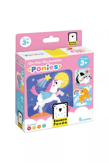 Puzzle 5 el. On-the-Go - Ponies Banana Panda