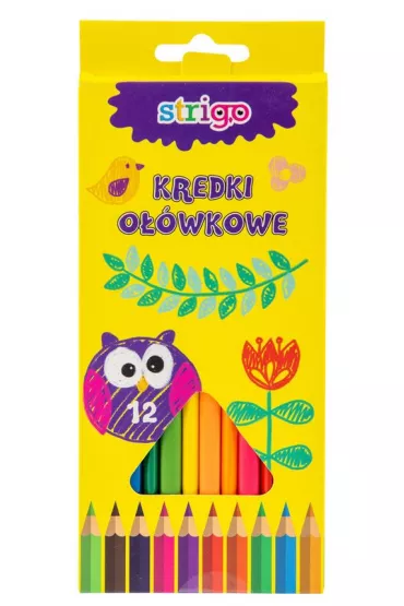 Strigo Kredki o��wkowe tr�jk�tne 12 szt.