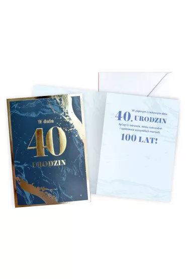 Kukartka Karnet 40 urodziny grafika PR-556