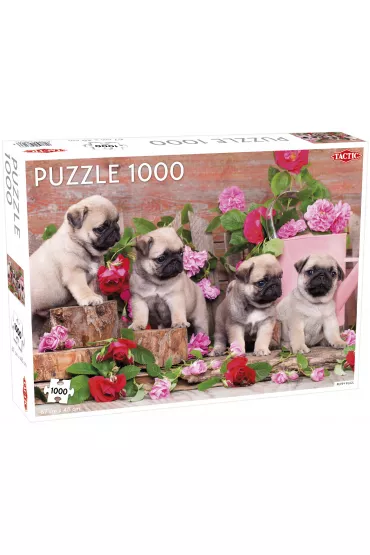 Puzzle 1000 el. Puppy Pugs Tactic