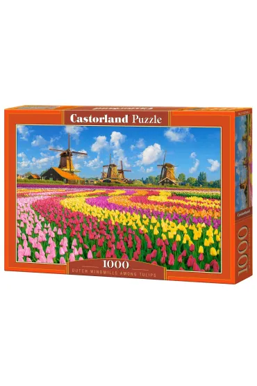 Puzzle 1000 el. Dutch Windmills Among Tulips CASTORLAND C-105540