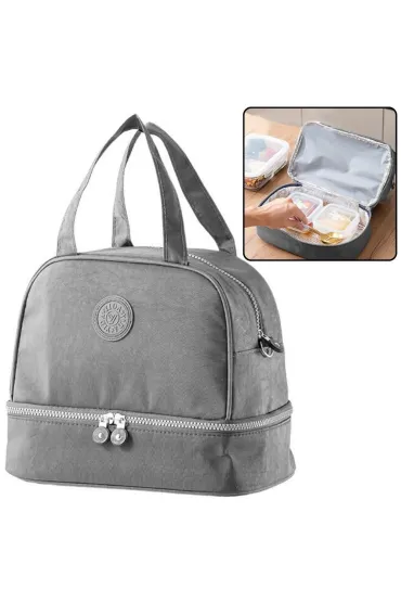 LeanToys Torba termiczna izolacyjna szara 27cm