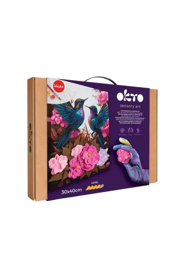 Sensory Art Okto Zestaw do modelowania i malowania 3D Kolibry zakochane 30x40 cm