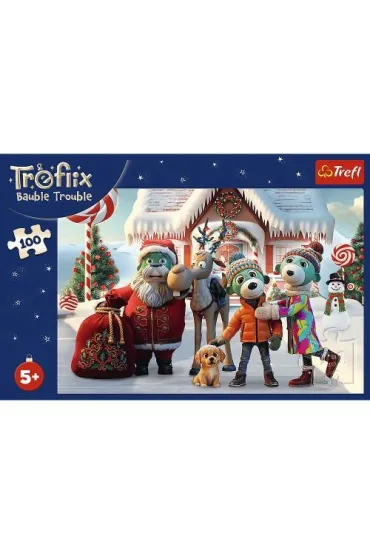 Puzzle 100 el. Miko�aj i renifer na ratunek Rodzina Treflik�w 16540