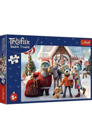 Puzzle 100 el. Miko�aj i renifer na ratunek Rodzina Treflik�w 16540