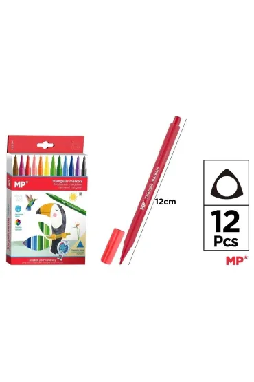 Mp Main Paper Flamastry szkolne tr�jk�tne 12 szt.