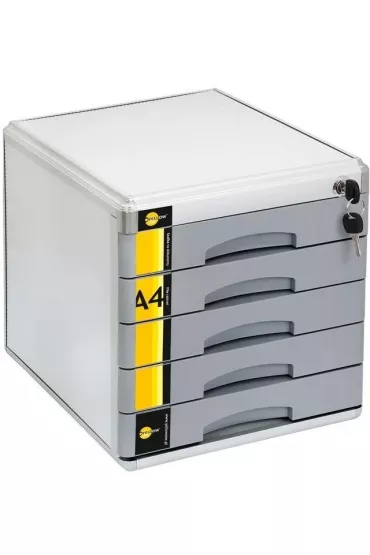 Szafka na dokumenty 5 szufl. metalowa YELLOW ONE