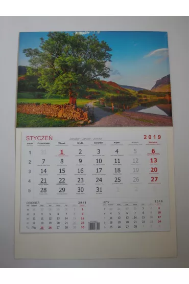 Kalendarz jednodzielny 2019