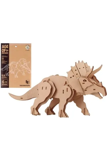 Puzzle drewniane 3D Dinozaur Triceratops Pro Kids
