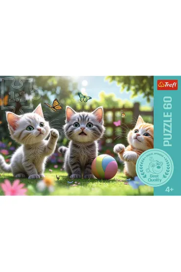 Puzzle 60 el. Trzy kociaki Trefl