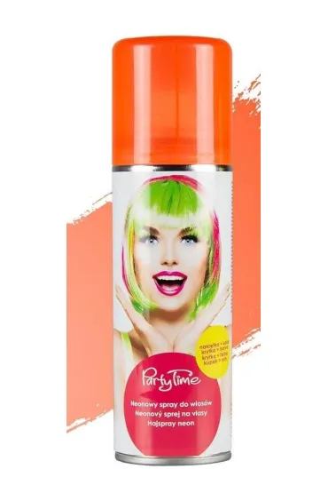 Farby dekoracyjne do w�os�w pomara�czowa neon 125ml w aerozolu Party ARPEX KA4239POM