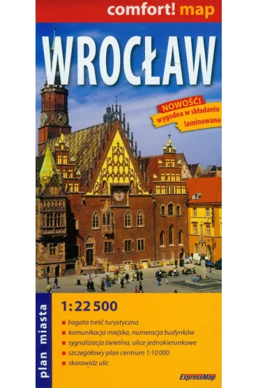 Wroc�aw plan miasta 1:22 500 laminowana