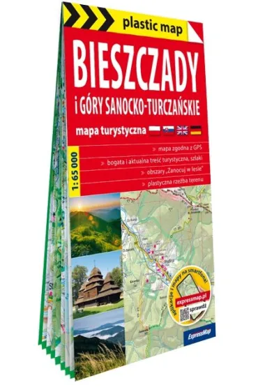 Bieszczady i G�ry Sanocko-Turcza�skie mapa turystyczna 1: 65 000 foliowana 2026
