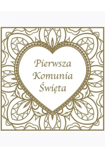 Godan Serwetki Komunia serce z�ote 33x33cm 20 szt.