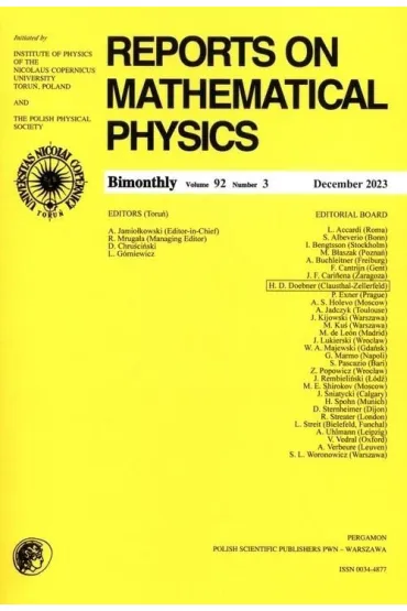 Reports on Mathematical Physics 92/3
